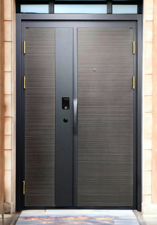 Wood & Grey Double Door